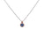 Ceylon blue sapphire and rose gold pendant. Handmade by EC Design Jewelry in Minneapolis, MN using recycled metal and conflict-free stone.