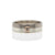 Monotone wedding band with rose gold bezel set diamond accent. Handmade by EC Design Jewelry in Minneapolis, MN.