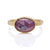 Pink rose cut sapphire ring in yellow gold. Handmade by EC Design Jewelry in Minneapolis, MN.