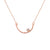 Hammered rose gold and diamond necklace from EC Design Jewelry in Minneapolis, MN. Handmade with recycled metal and conflict-free stone.