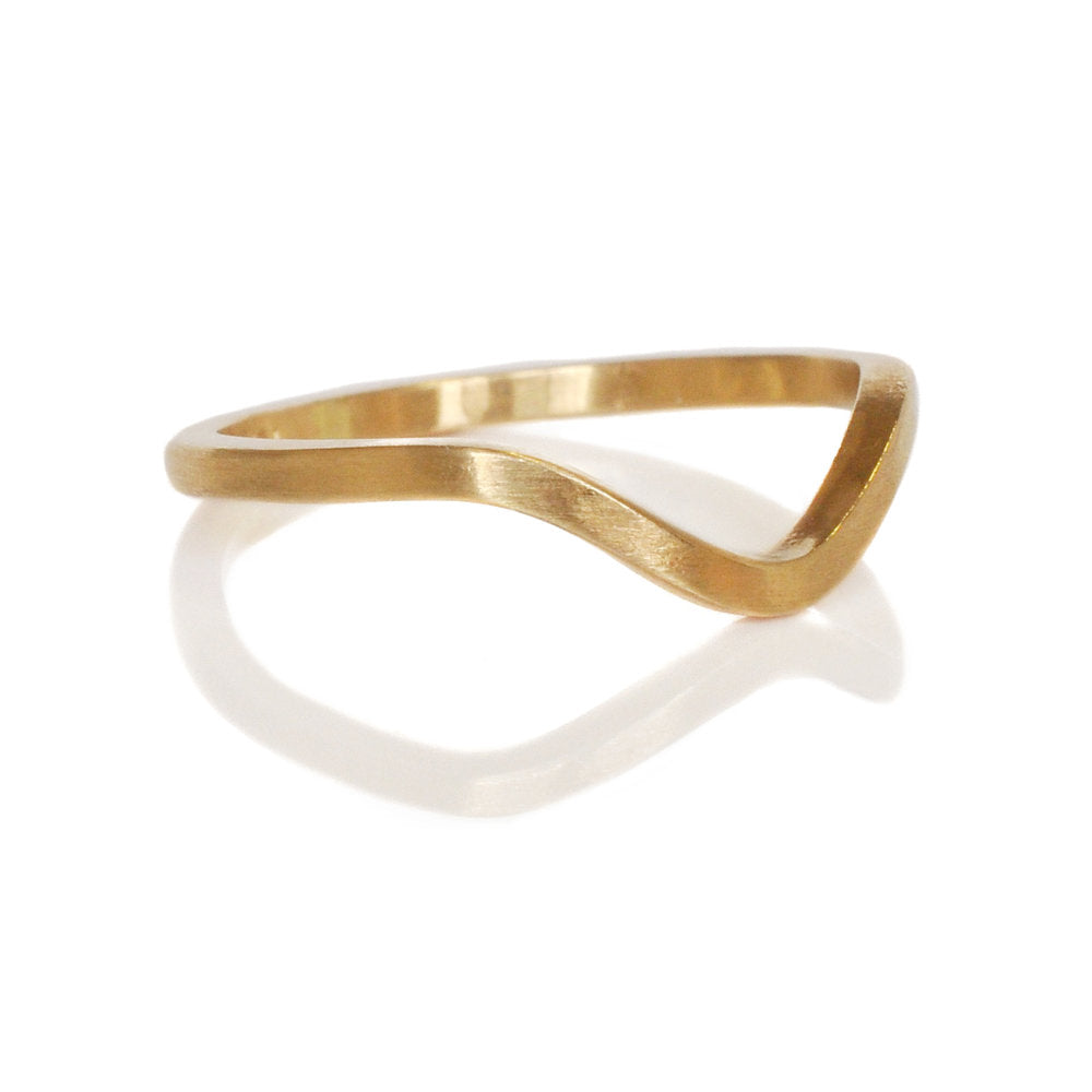 Satin finished 14k yellow gold bump band from EC Design Jewelry in Minneapolis, MN. Made with recycled metal.