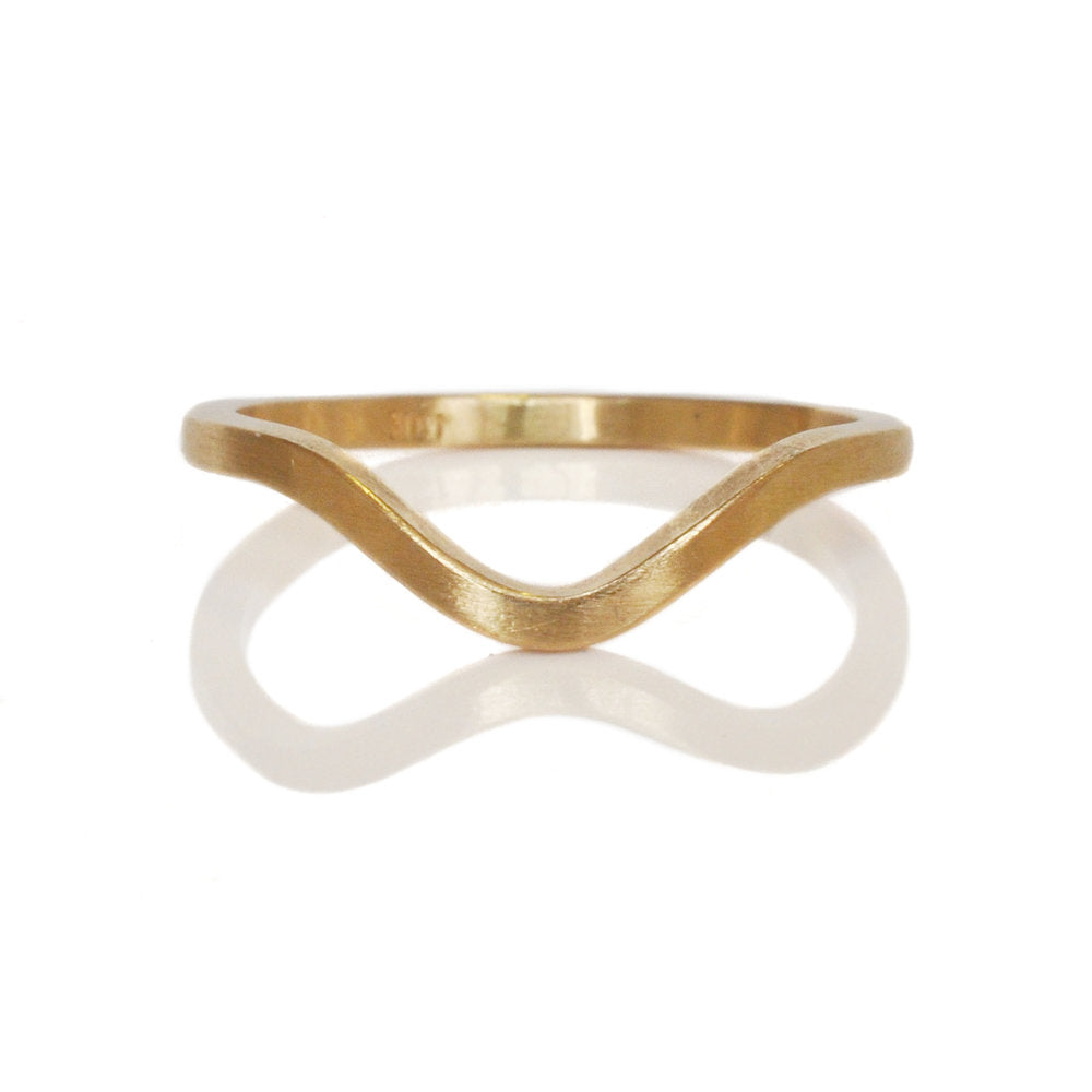 Satin finished 14k yellow gold bump band from EC Design Jewelry in Minneapolis, MN. Made with recycled metal.