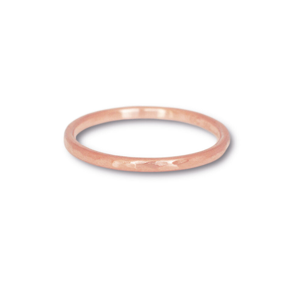 Handmade hammered red gold band. Made by EC Design Studio in Minneapolis, MN using recycled metal.