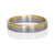 Palladium and yellow gold wedding band. Handmade with recycled metal, made by EC Design Jewelry.
