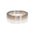 Satin palladium and 14k yellow gold mixed metal wedding band. Handmade with recycled metal by EC Design in Minneapolis, MN.