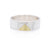 Green gold and silver pyramid band. Handmade by EC Design Jewelry in Minneapolis, MN.