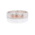 4mm Rivet Band in Hammered Sterling Silver and 14k Rose Gold with Diamond Accent