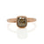 Brown diamond engagement ring in recycled rose gold. Handmade by EC Design Jewelry in MInneapolis, MN.