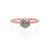 Hexagon Rose Cut Diamond Ring in Rose Gold