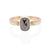 Modern engagement ring with a rose cut champagne diamond on a dual band of rose gold and yellow gold. Handmade with recycled metal and conflict-free stone. Ethically crafted by EC Design Jewelry in Minneapolis, MN.