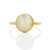 Rose Cut White Sapphire Ring in Yellow Gold