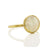 Rose Cut White Sapphire Ring in Yellow Gold