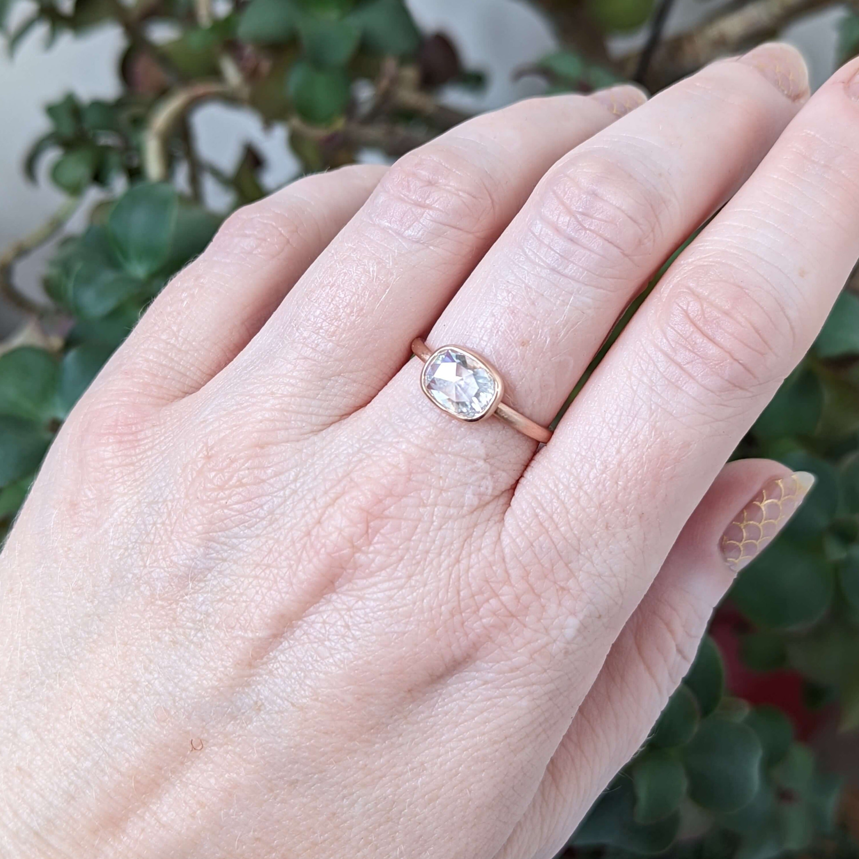 Cushion Cut 1.75 Carat Aquamarine Engagement Ring with Unique Wedding –  agemz