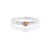 Silver and red gold stacking ring with champagne diamond. Handmade by EC Design Studio in Minneapolis, MN using recycled metal and conflict-free stone.