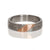 Palladium wedding band with red gold accent. Handmade with recycled metal. EC Design in Minneapolis, MN.
