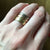 Wide hammered wedding band in red gold. Handmade with recycled metal by EC Design Jewelry in Minneapolis, MN.