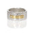 Hammered sterling silver band with yellow gold and diamond accents. Handmade by EC Design Studio in Minneapolis, MN using recycled metal and conflict-free stones.